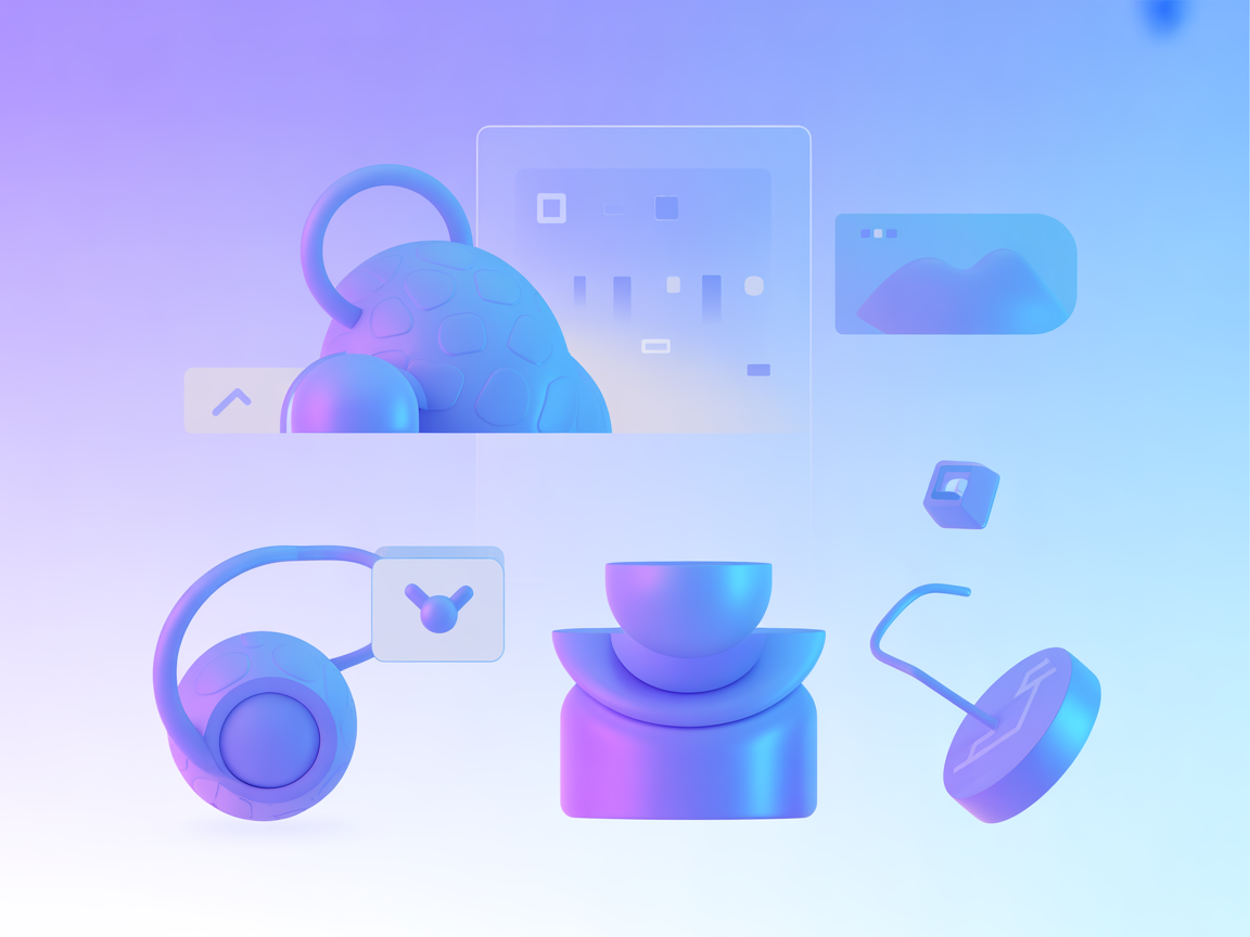 Vector illustration of database objects and AI agent interacting