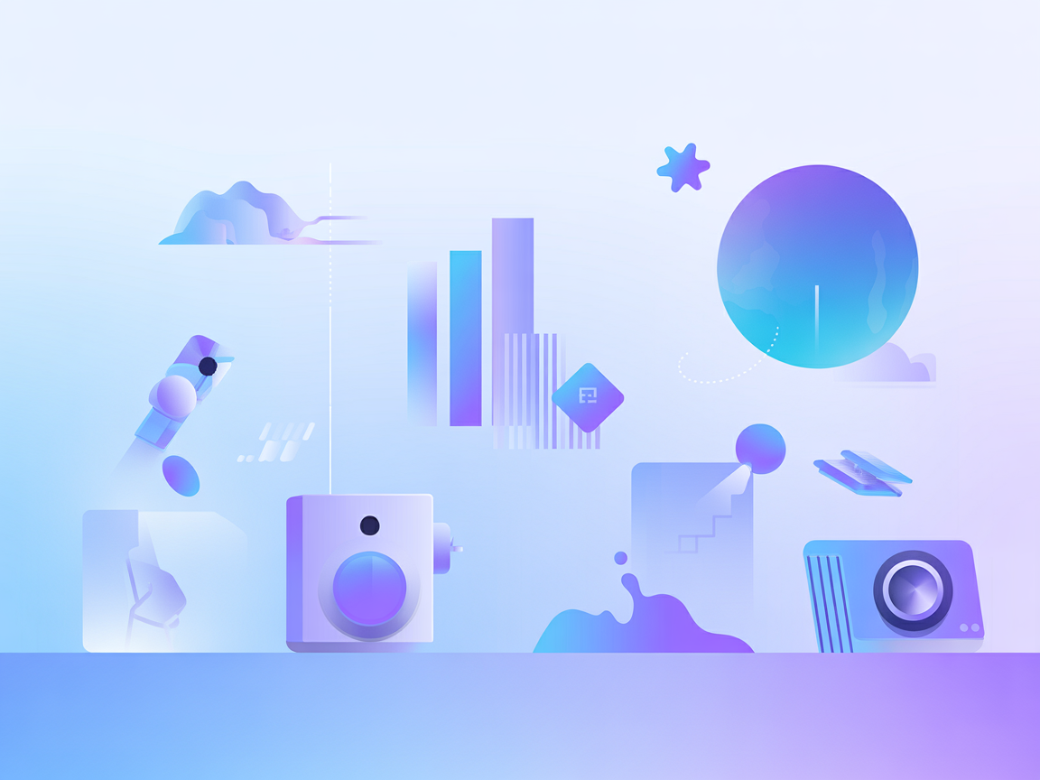 Vector SaaS image showing automation and server controls