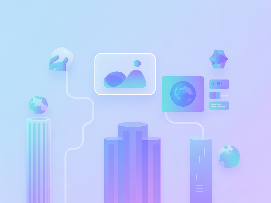 Minimalist vector illustration of real-time data monitoring