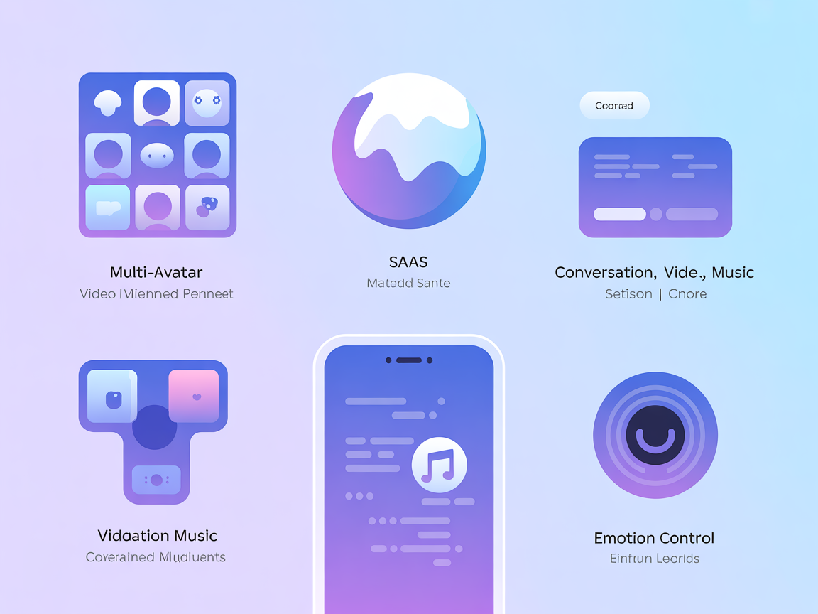 Minimalist video creation dashboard with avatars and workflow automation
