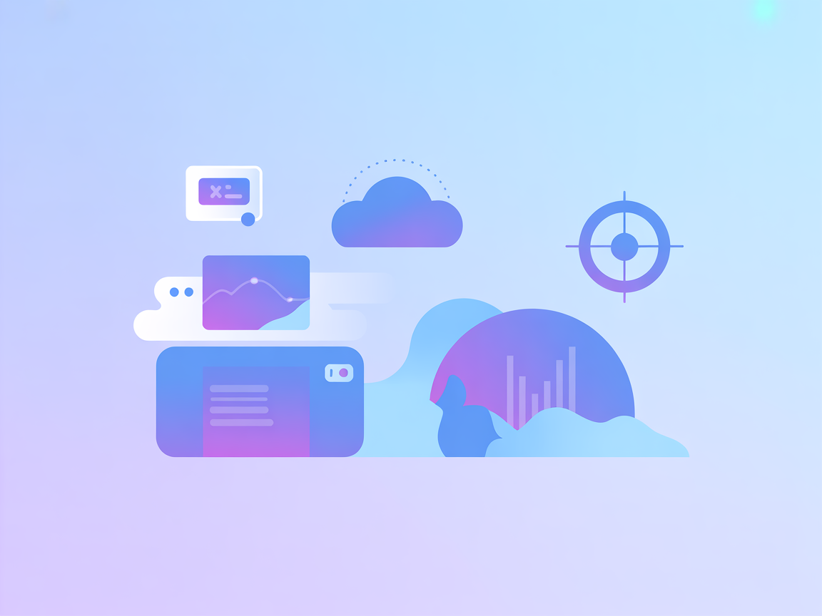 Minimalist network insight dashboard illustration