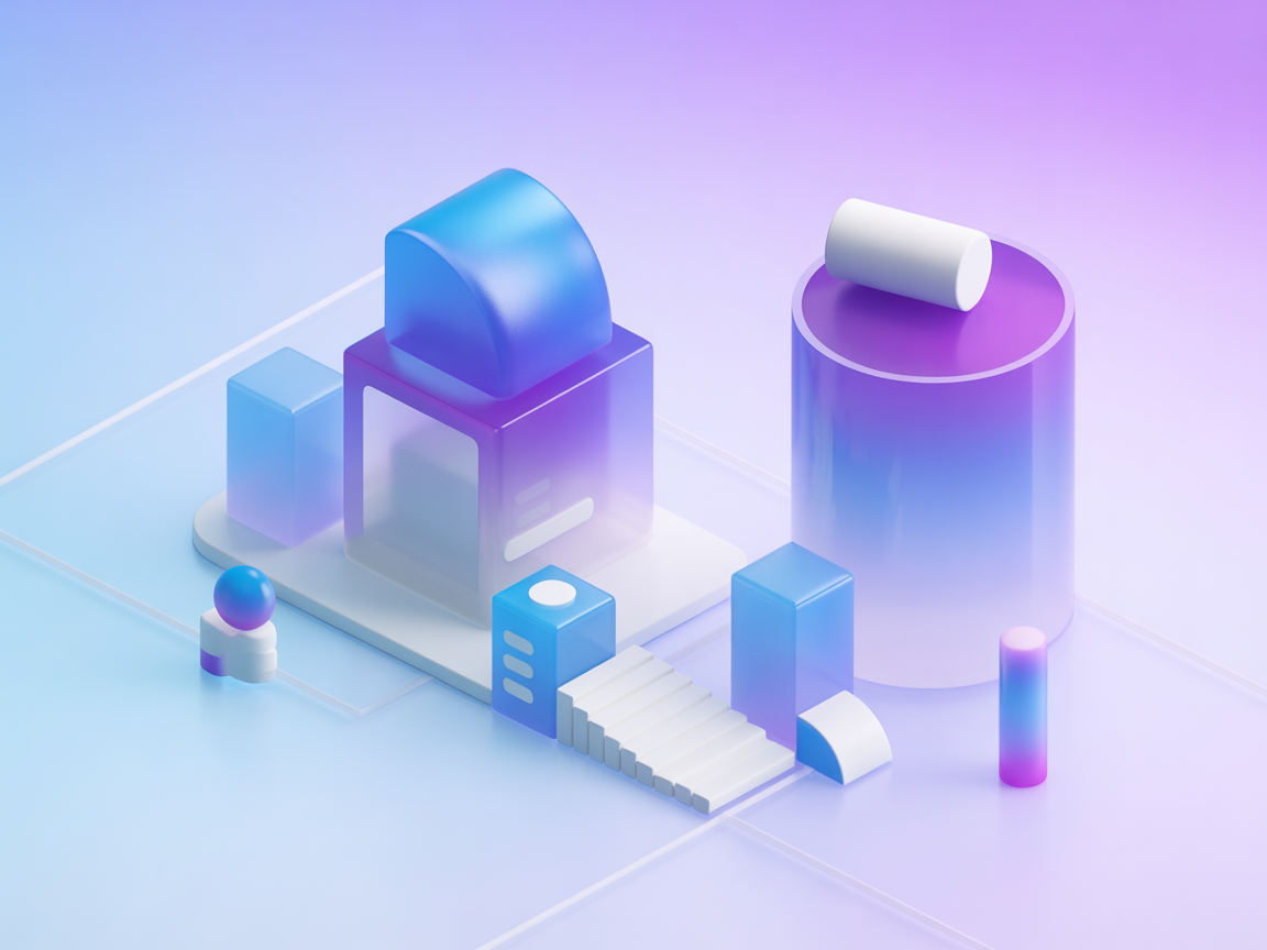 SaaS vector with icons for text, images, and charts