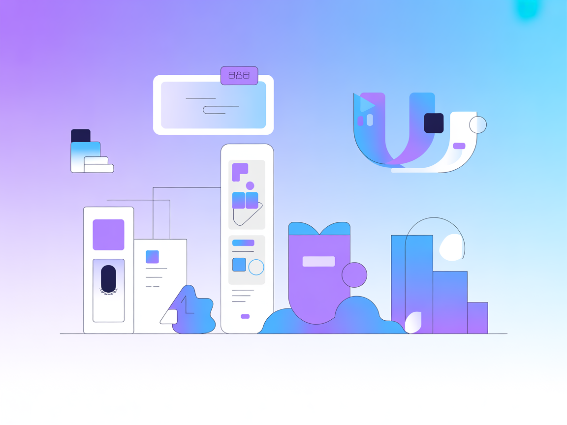 Minimalist vector SaaS illustration for MariaDB MCP server integration