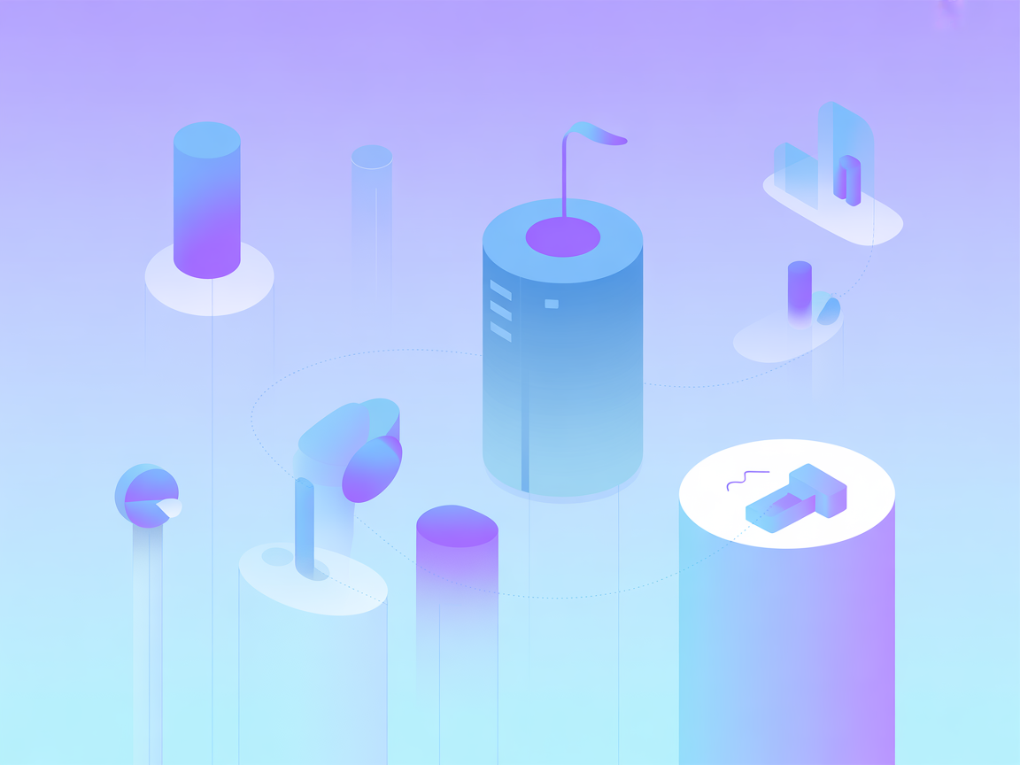 Minimalist vector showing seamless GraphQL server connection