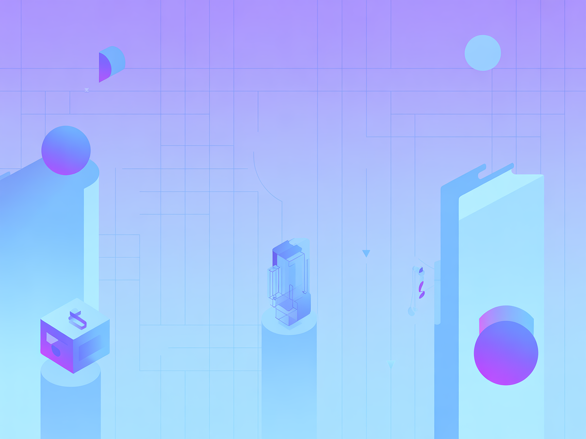 Minimalist vector SaaS illustration with devices and testing symbols