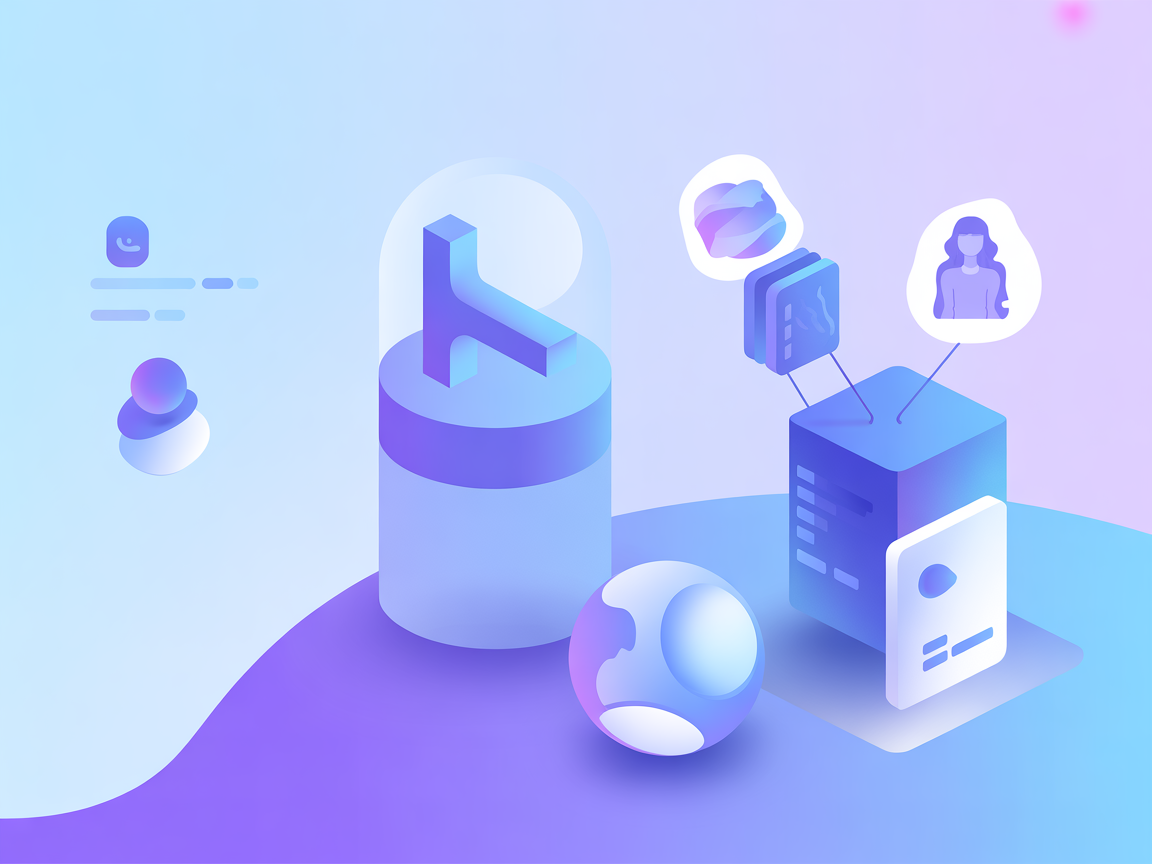 Minimalist AI agent and search integration illustration