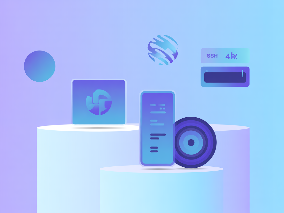 Minimalist vector illustration representing multi-cluster Kubernetes management
