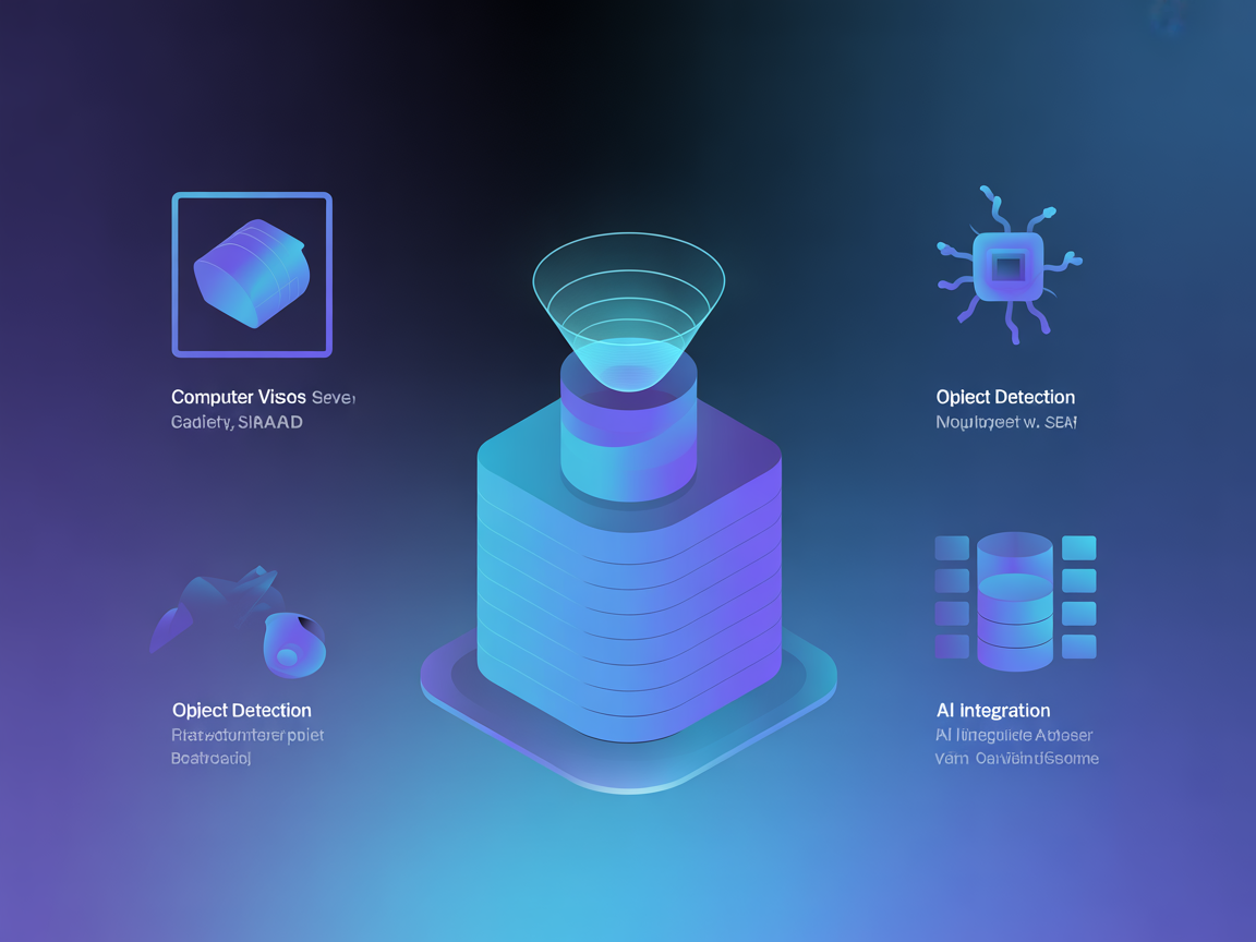 Minimalist SaaS-style illustration representing computer vision AI integration