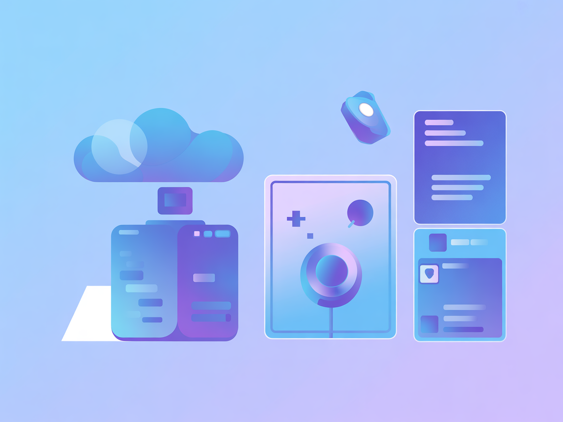 Minimalist SaaS browser automation illustration