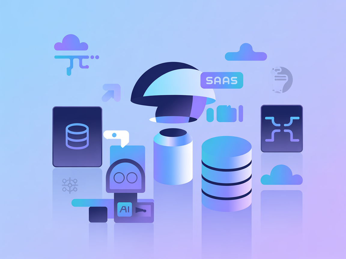 Minimalist MongoDB and Mongoose AI agent integration illustration