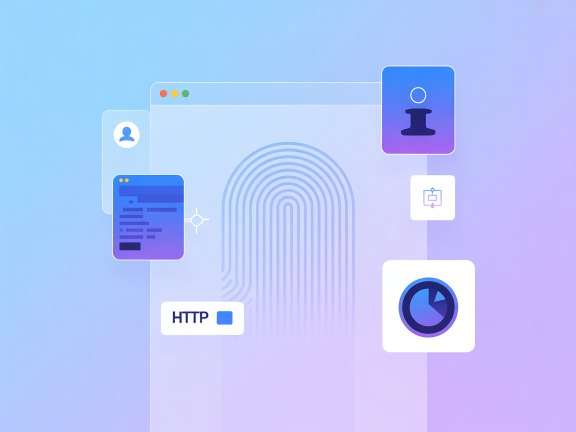 Minimalist illustration representing mcp-rquest integration with browser, document, and security objects
