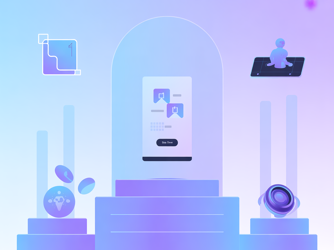 Minimalist vector setup illustration