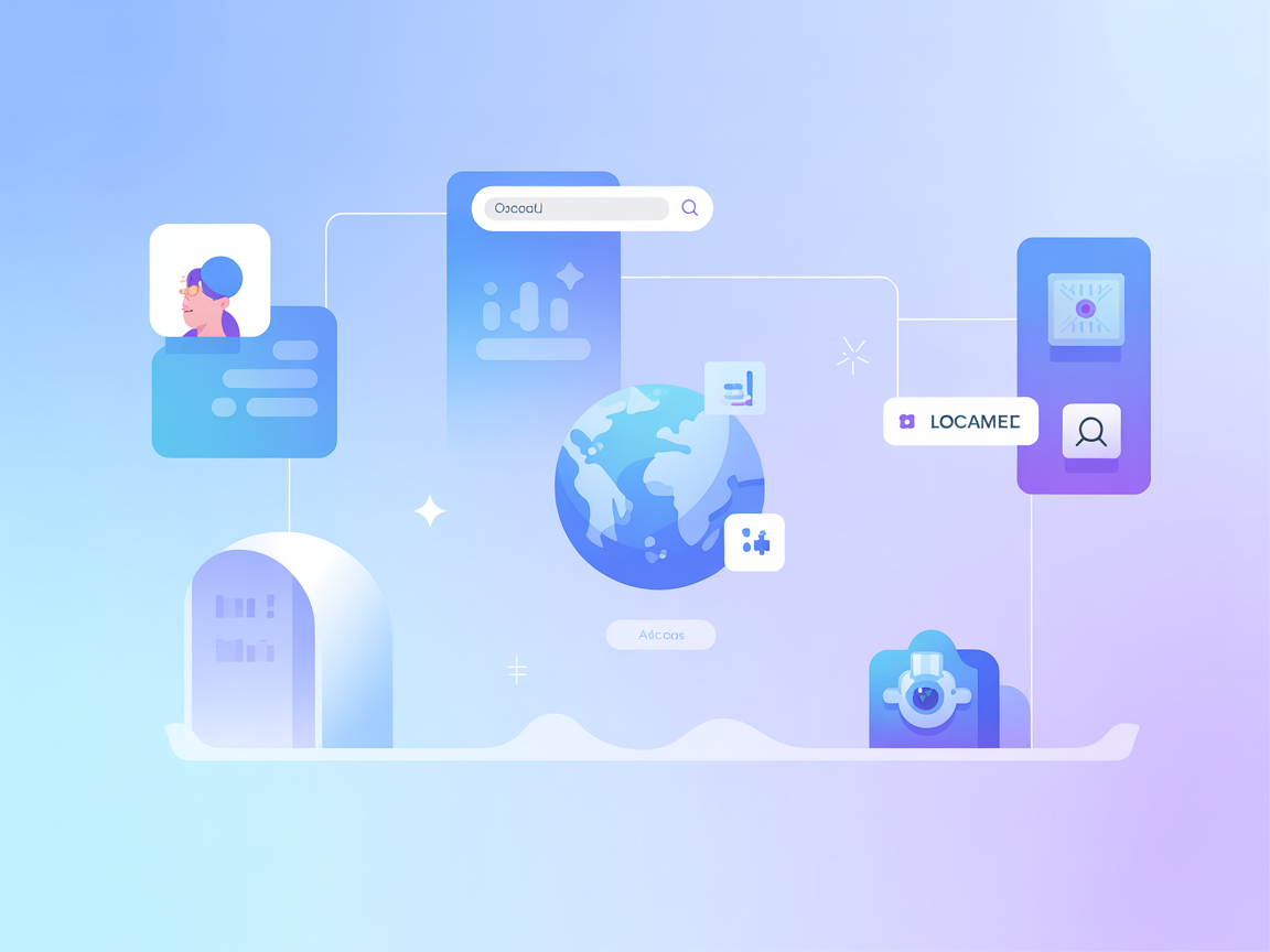 Minimalist illustration for local RAG web search AI integration