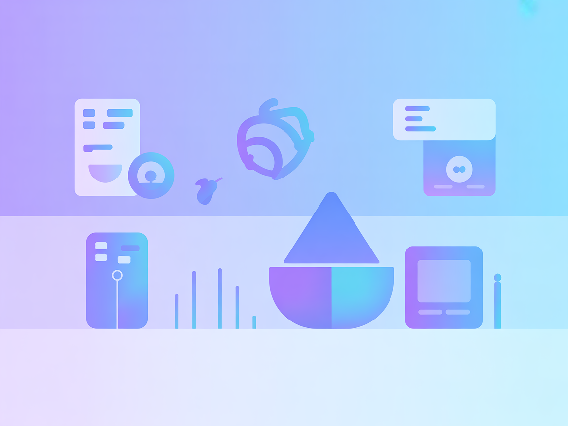 Minimalist icons representing multiple search engines connected together