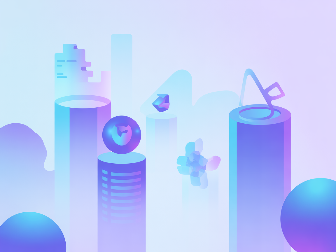 Minimalist vector showing Kubernetes integration with Golang MCP server