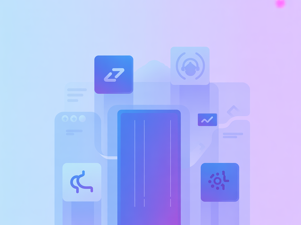Minimalist vector SaaS concept for ClickUp MCP AI integration