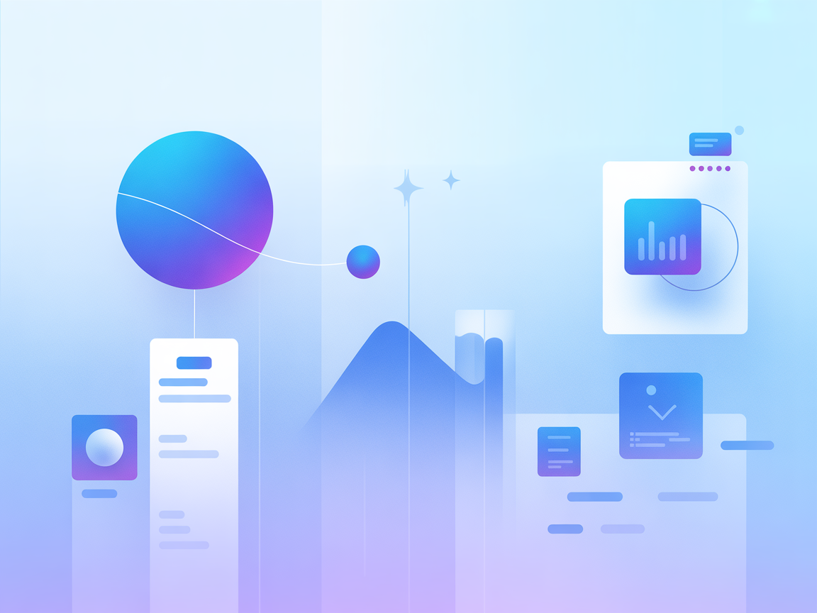 Minimalist SaaS vector showing AI integration with server icons and context window