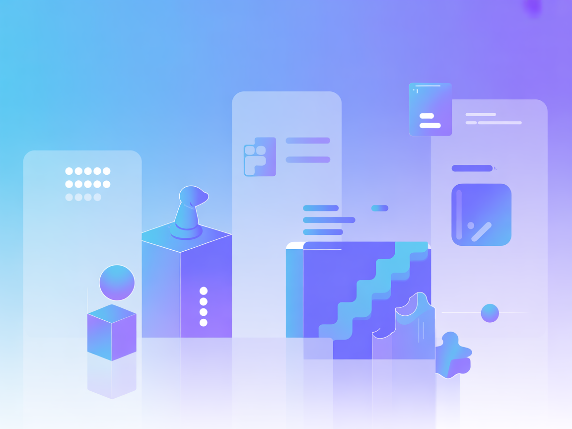 Vector icons showing automated job scheduling and workflow control