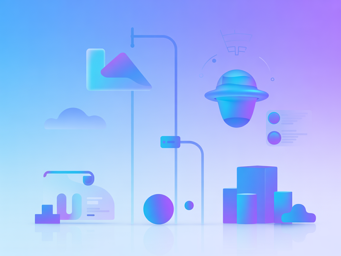 Vector illustration representing AI agents using SaaS tools