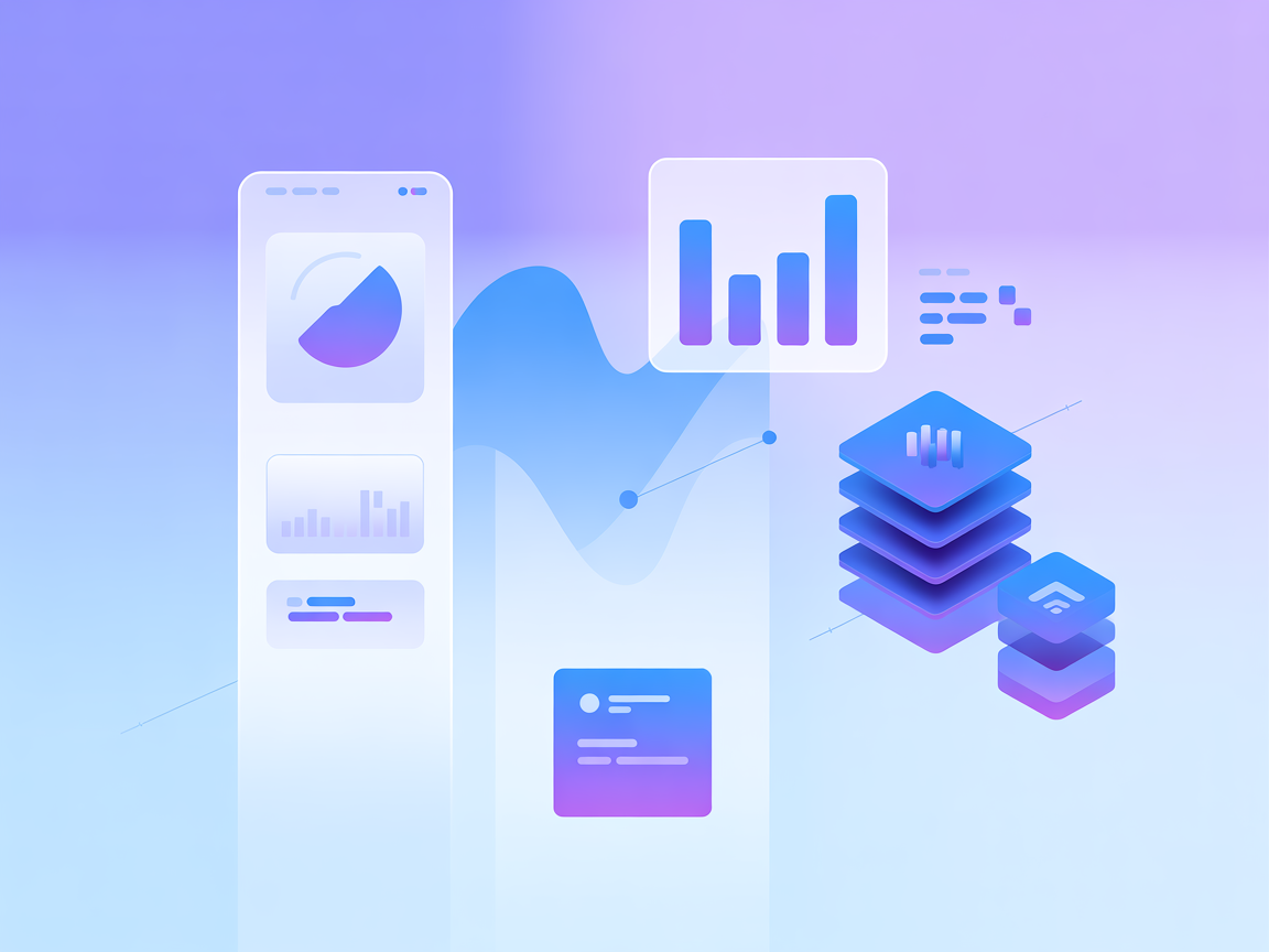 Minimalist vector illustration representing AI-powered chart generation and data visualization server