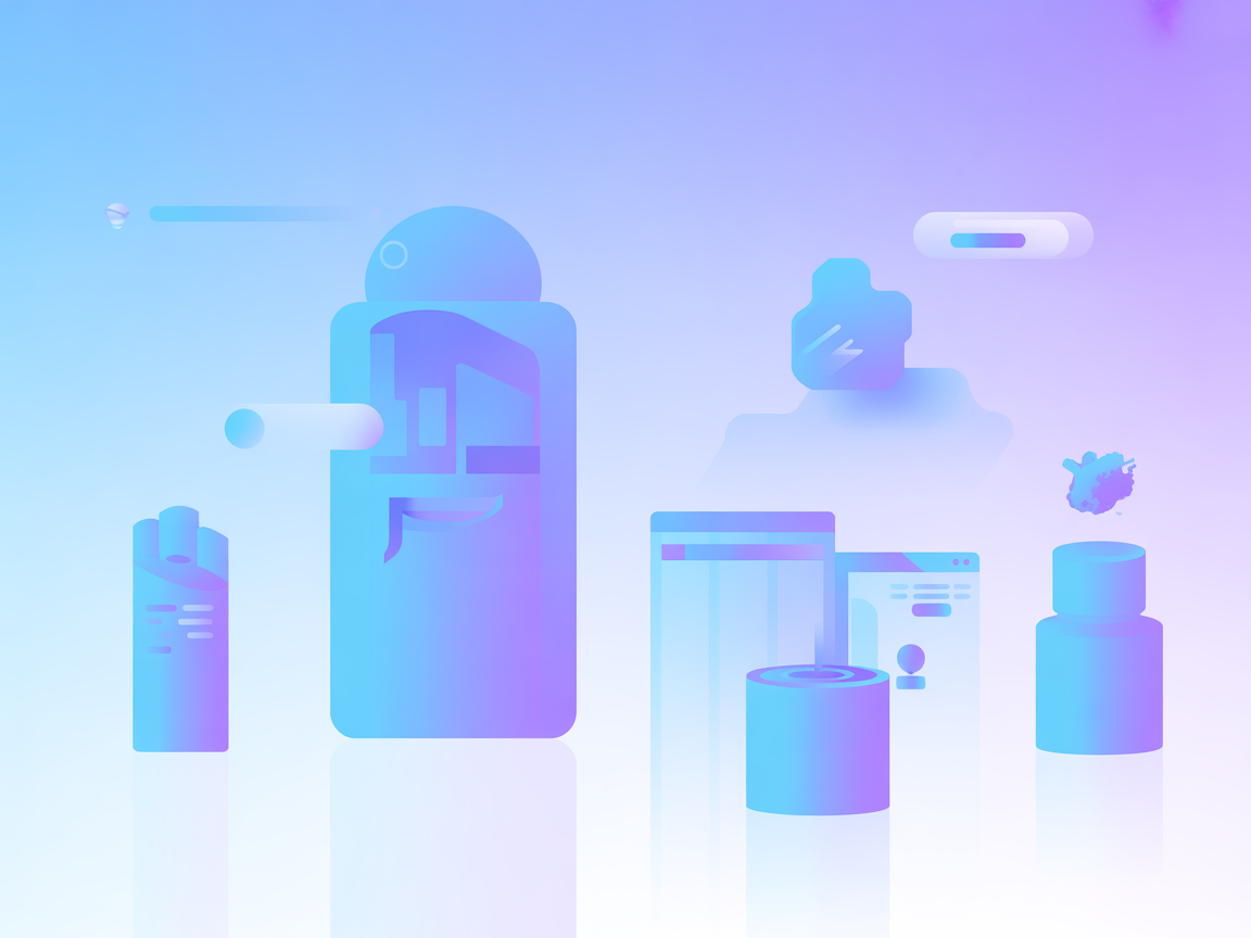 Vector illustration showing automated code execution