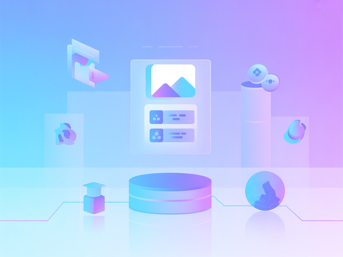 Minimalist blockchain network SaaS vector illustration