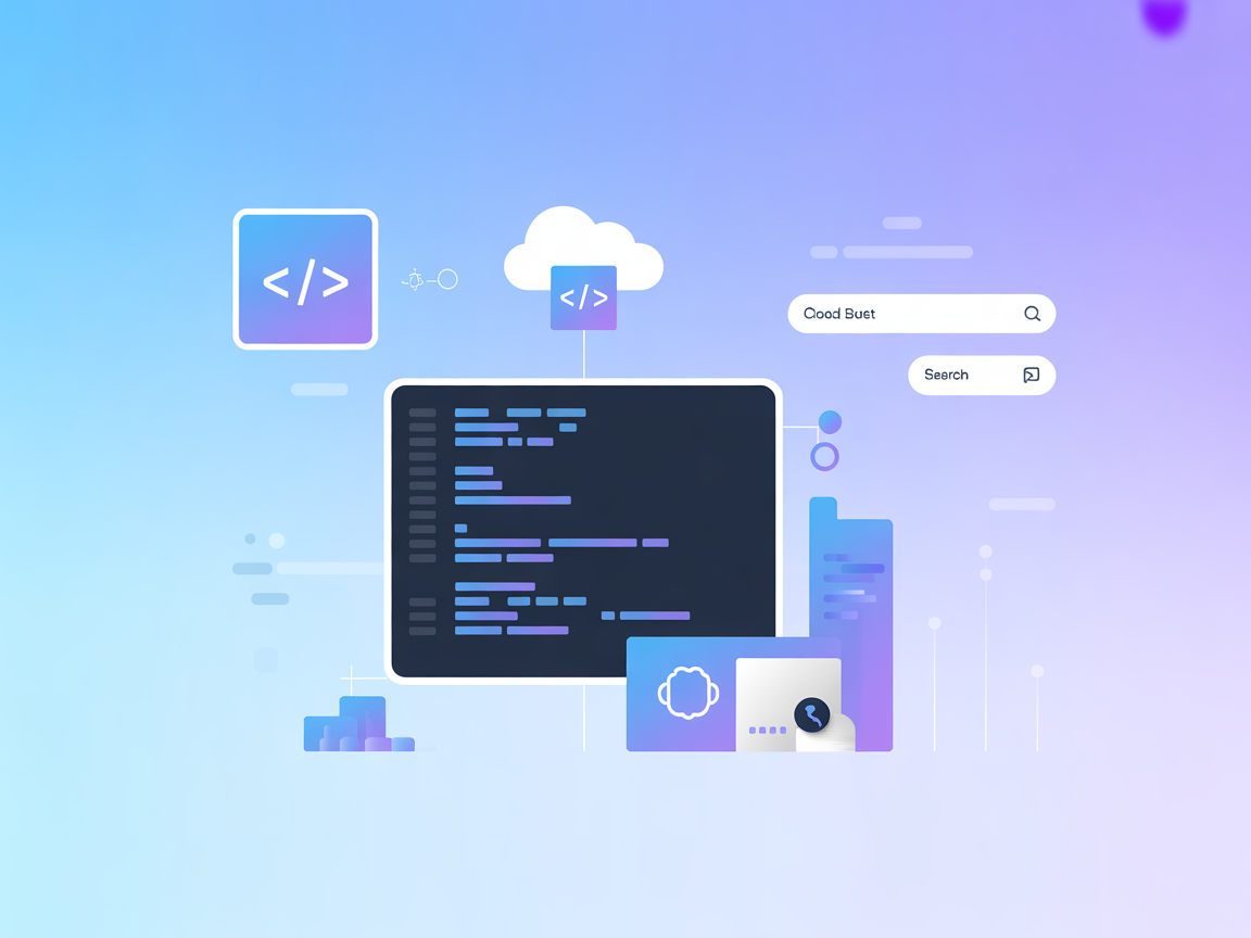 Minimalist gradient image visualizing server, code, and preferences