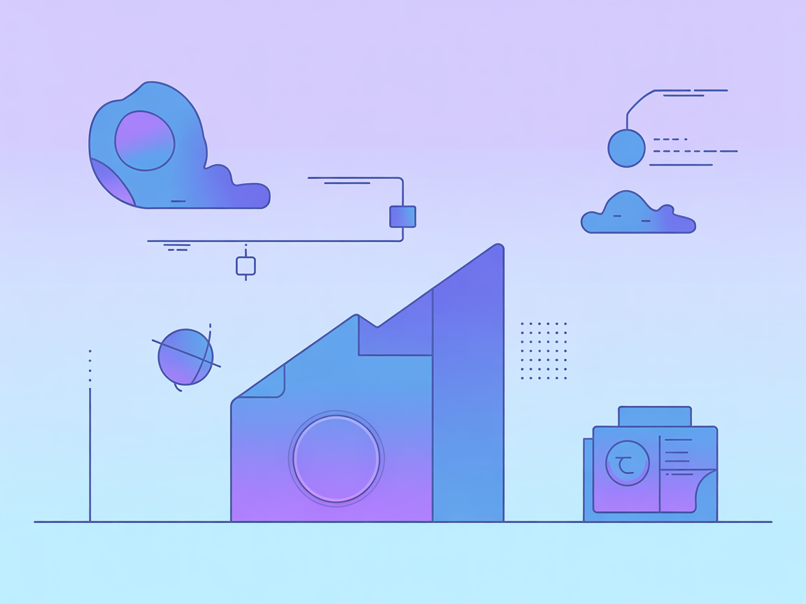 Minimalist SaaS vector showing AI workflow automation