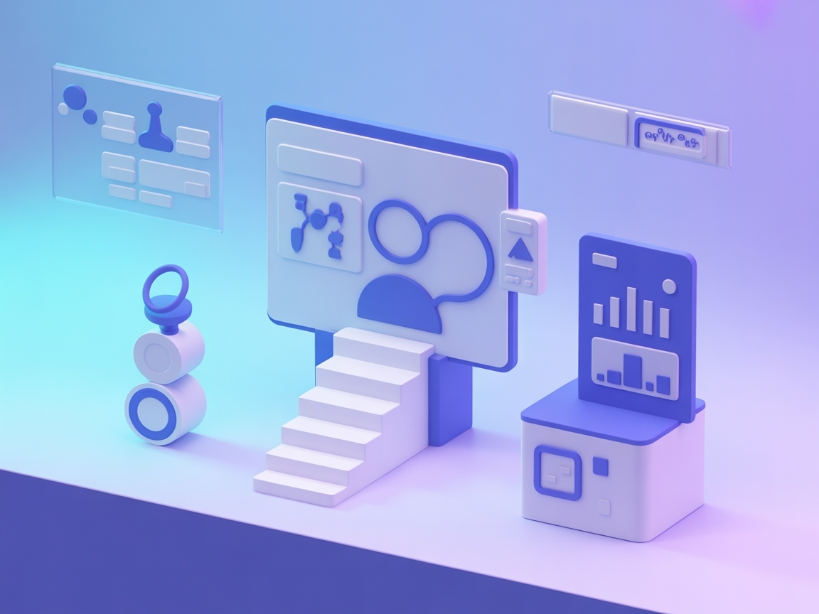 Minimalist SaaS vector showing Salesforce integration