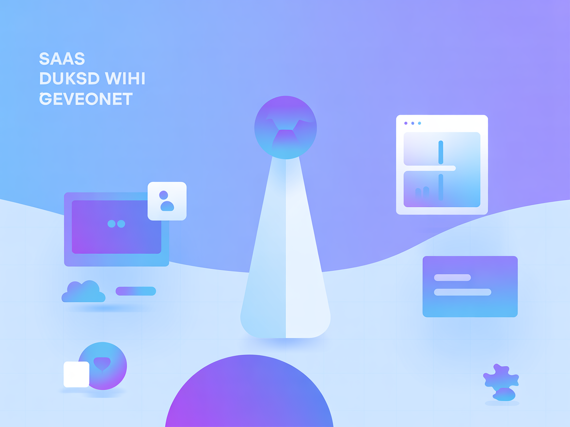 Minimalist SaaS vector showing server automation and website management