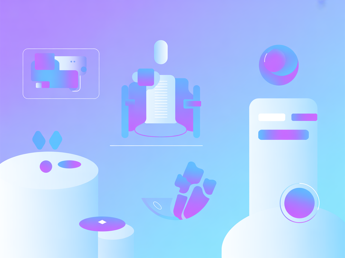 Vector icons representing blockchain connectivity and live market data