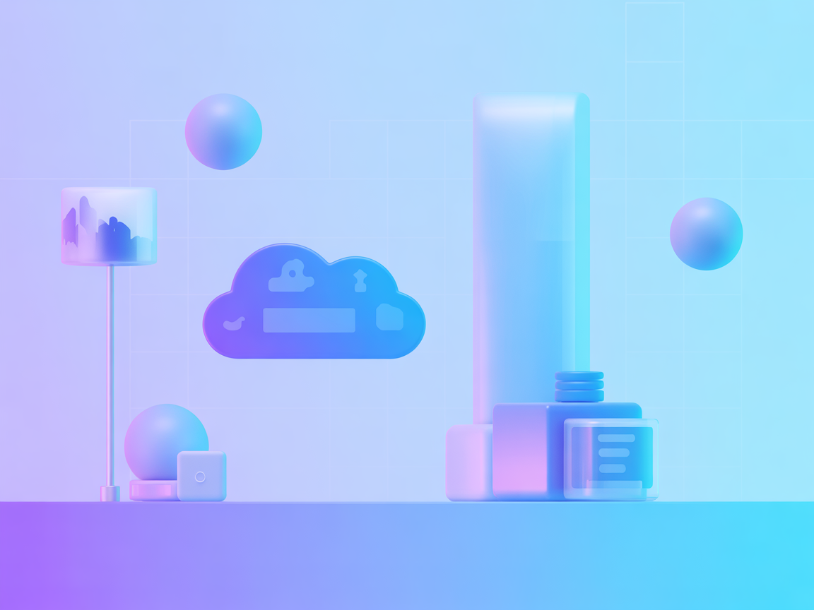 Minimalist vector illustration representing SaaS integrations and AI automation