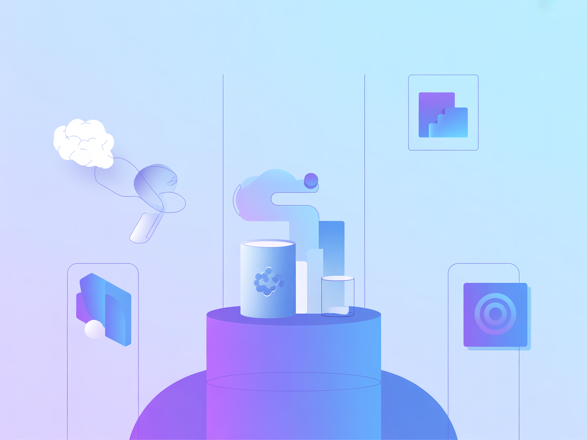 Vectorized minimalist illustration of cloud, thermometer, and calendar for weather automation