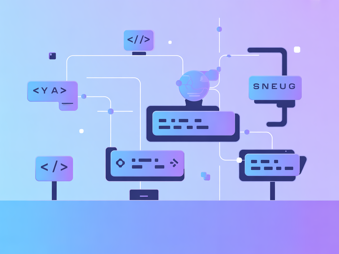 Minimalist SaaS vector with code analysis and AST symbols