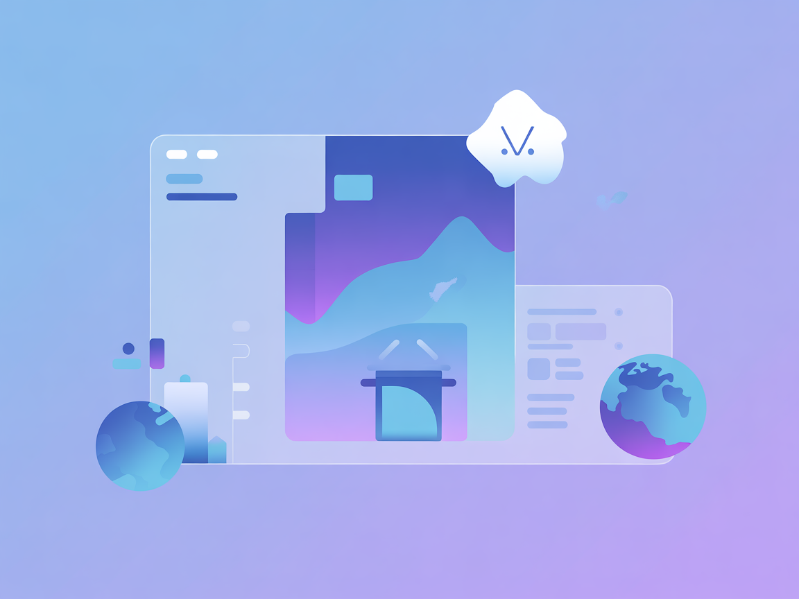 Vector illustration of unified blockchain services