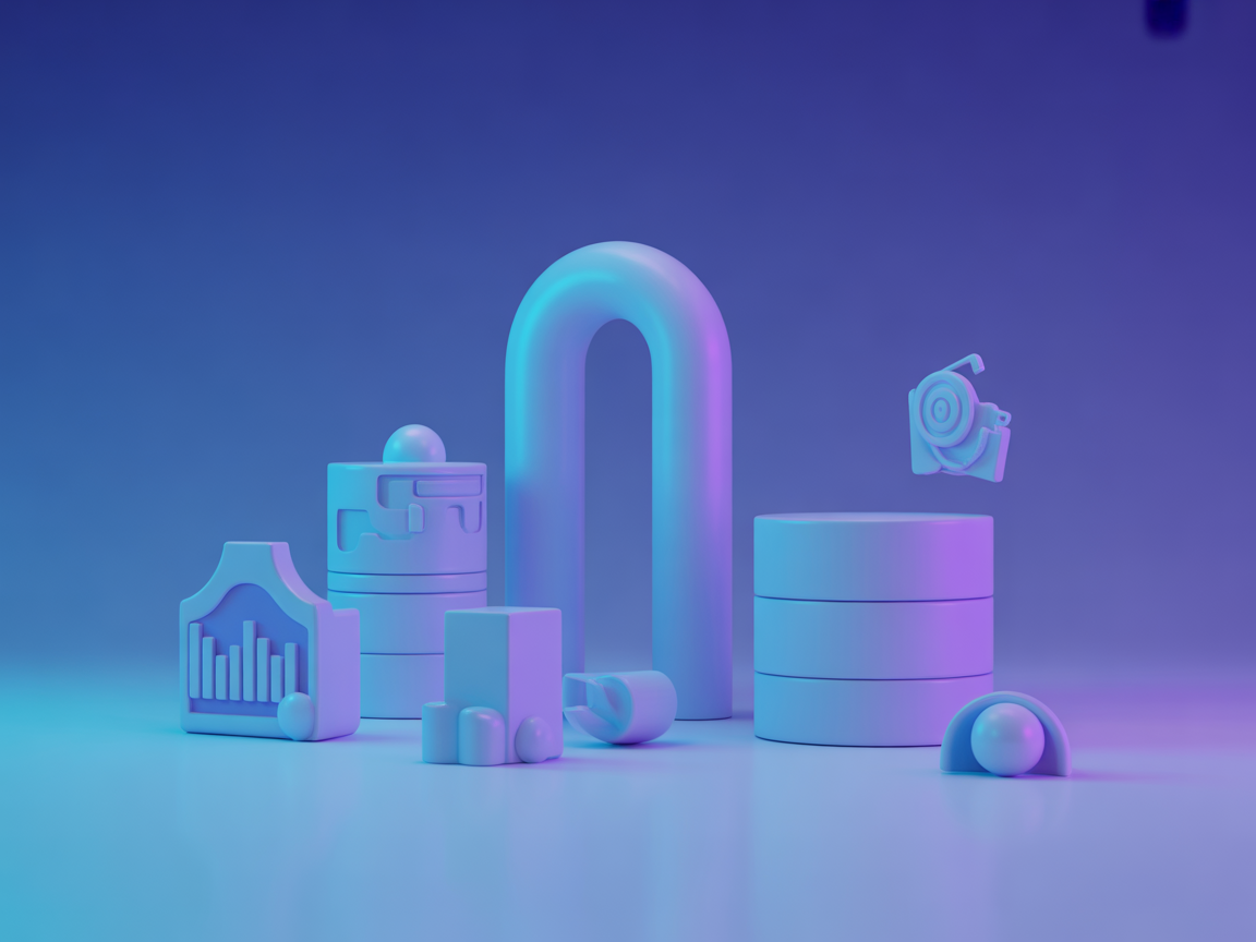 Minimalist AI integration illustration for BuiltWith MCP Server