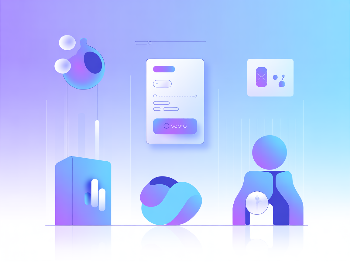 Minimalist SaaS illustration showing unified authentication