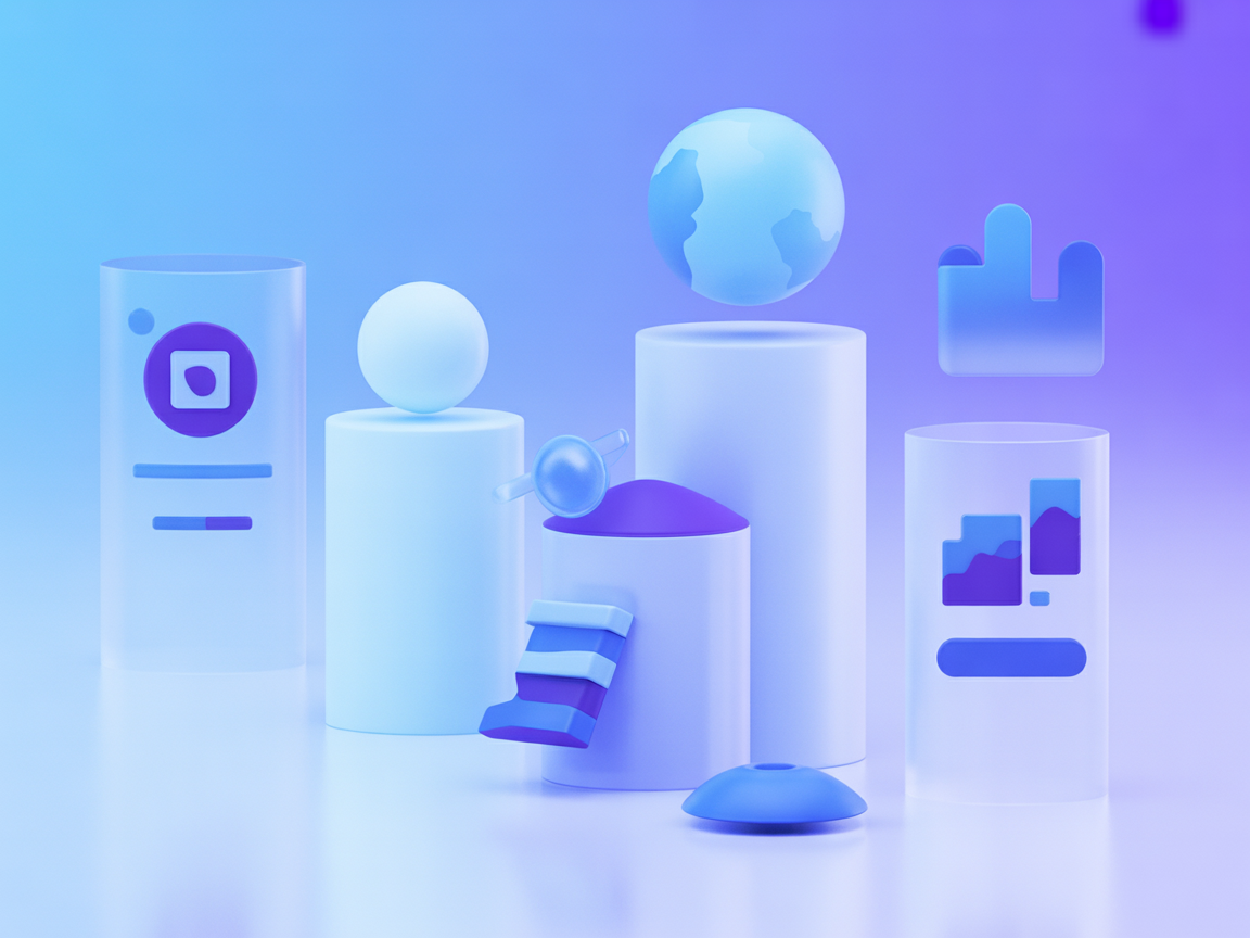 Minimalist blue-purple vector for document editing and collaboration