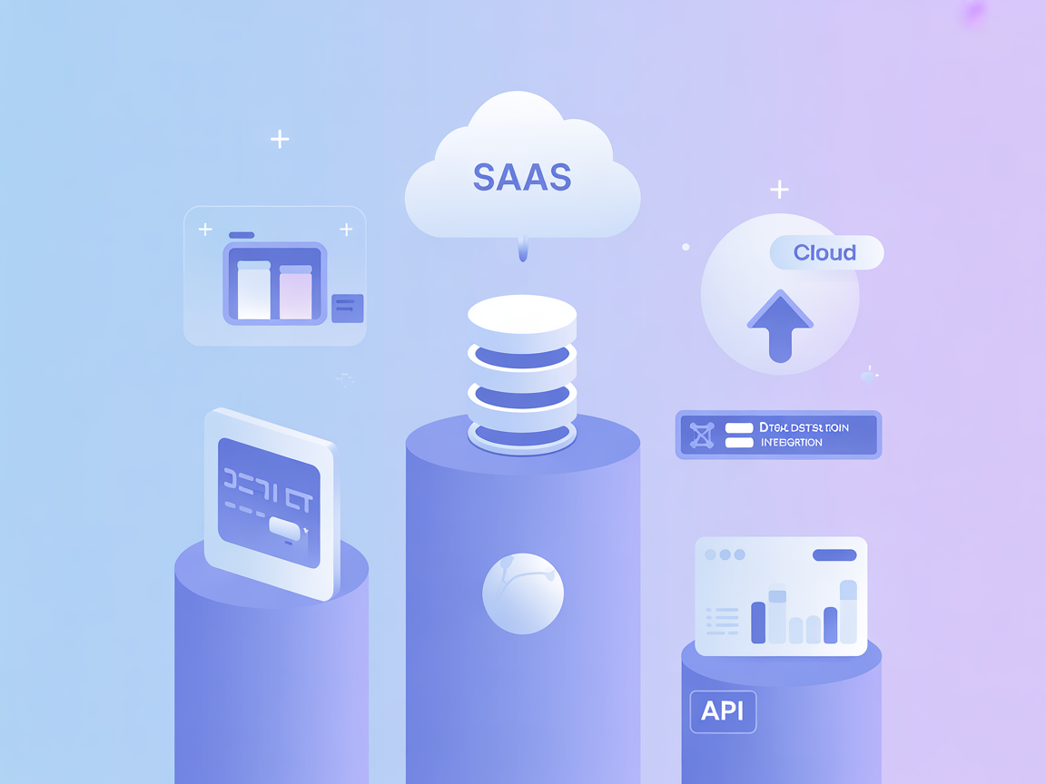 Minimalist vector showing cloud AI integration, datasets, and automation
