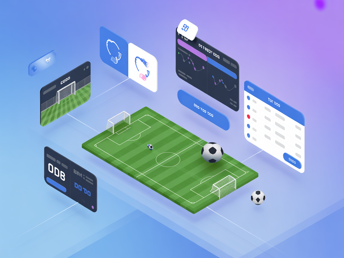 Minimalist icons for football teams, tactics, and betting odds