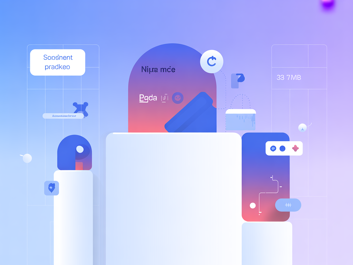 Vectorized icons and environment showing AI project management