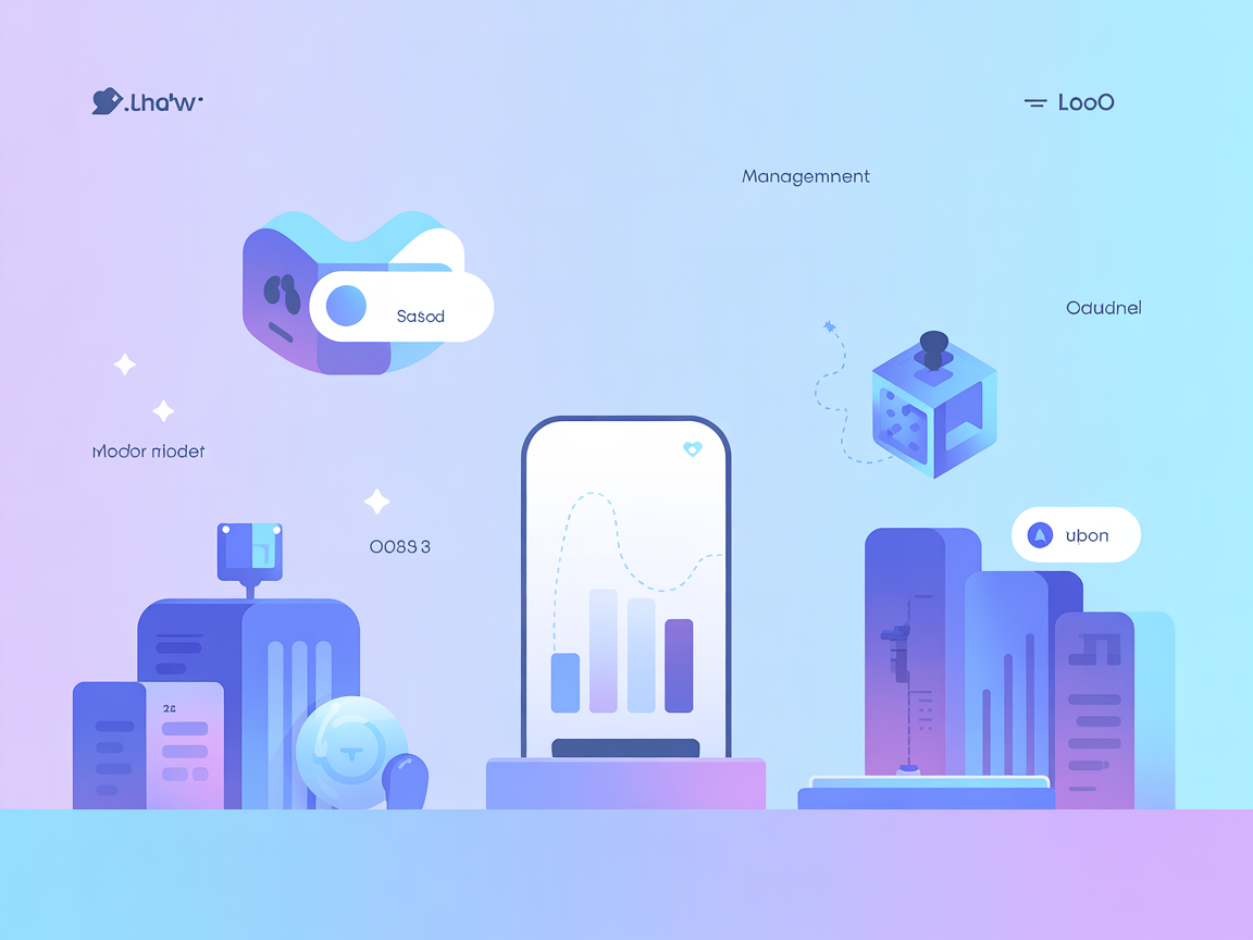 Minimalist vector image showing AI-powered scene creation