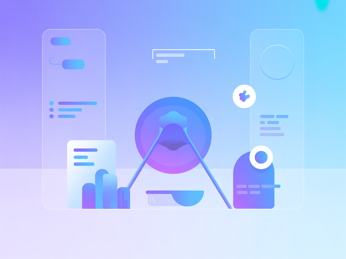 Minimalist vector illustration representing AI integration with Atlan services