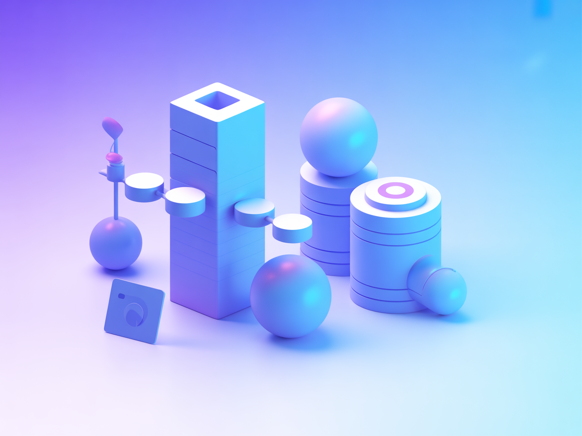 Minimalist AWS cost analytics SaaS environment illustration
