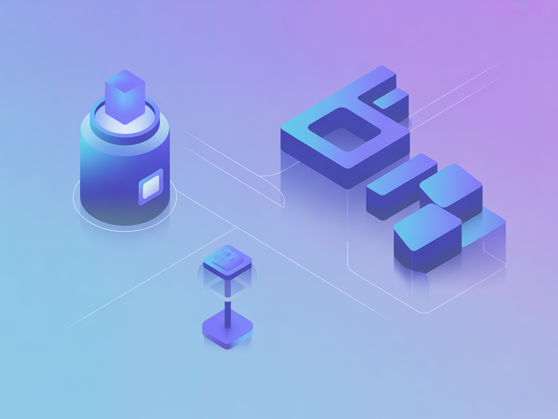 Vectorized icons representing AI-driven Docker orchestration