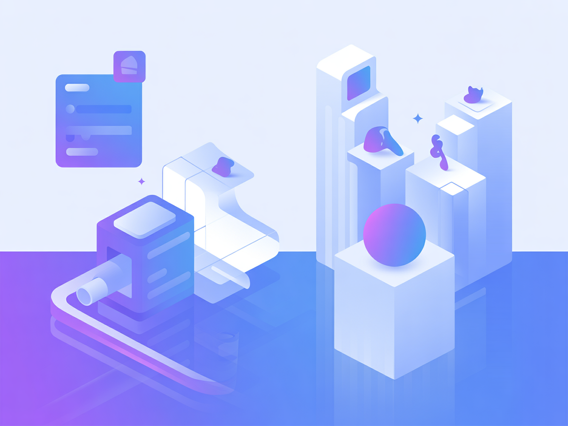 Minimalist vectorized SaaS illustration representing Replicate MCP AI integration