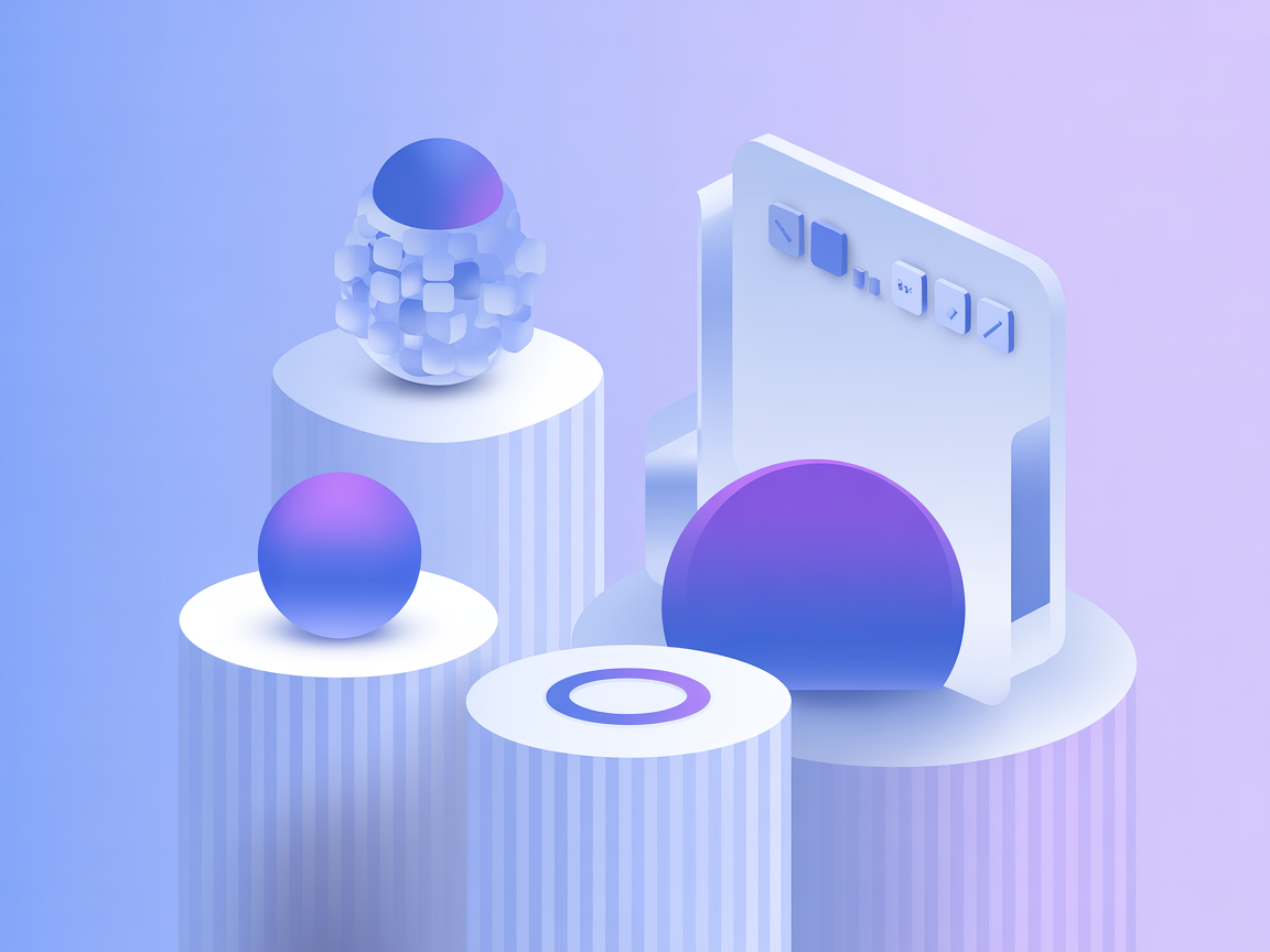 Minimalist vector showing database analytics tools