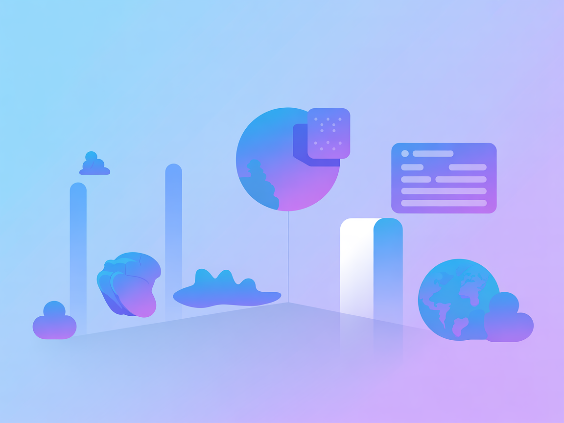 Vector illustration showing analytics dashboard with SaaS symbols