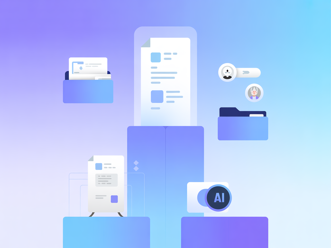Minimalist task and document automation illustration