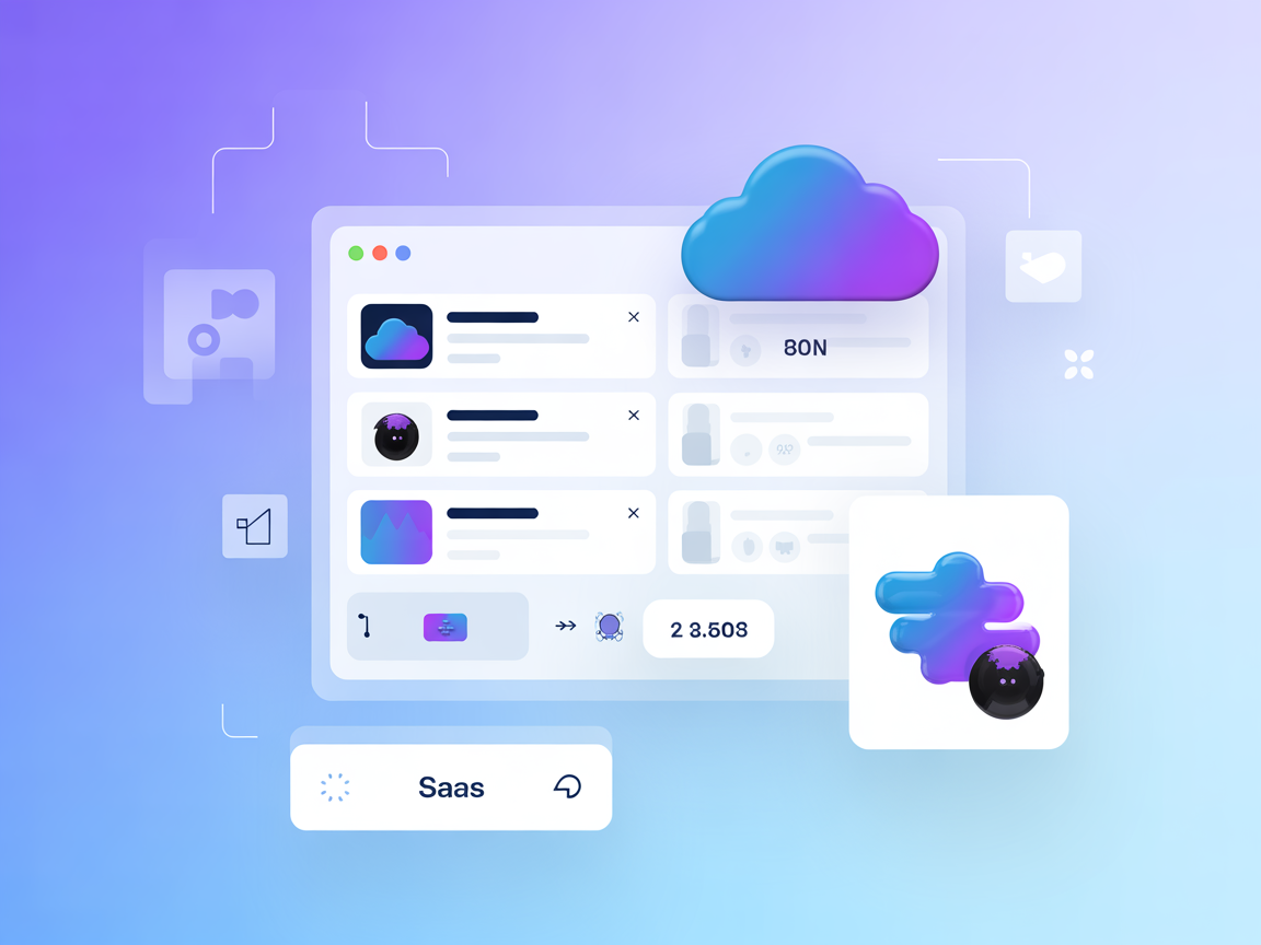 Minimalist animation detail retrieval and cloud data visual